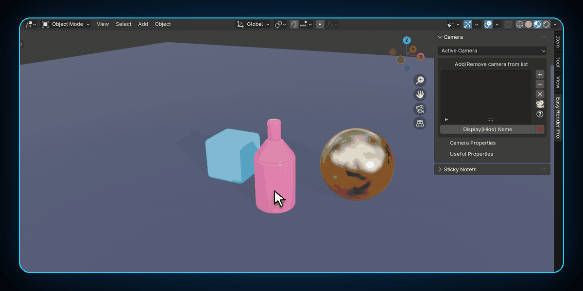 Easy Render Pro in action